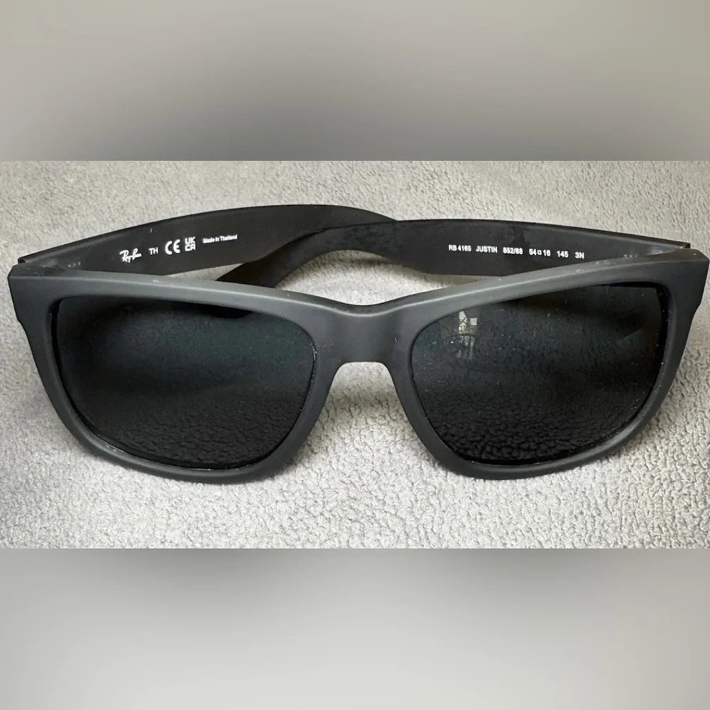 RAY BAN JUSTIN RB4165 852/88 54-16 MATTE GRAY FRAME ONLY $176 - Picture 3 of 12